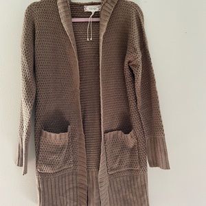 Pink Rose hooded cardigan size M